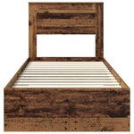 vidaXL Cadre de lit Bois ancien 90 x 190 cm Bois d'ingénierie