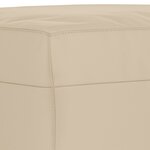 vidaXL Ensemble de canapés 4 Pièces avec coussins Crème Tissu microfibre