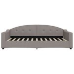 vidaXL Lit de jour avec gigogne et tiroirs taupe 100x200 cm tissu