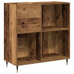 vidaXL Meuble à vinyles avec étagère chêne artisanal 85 x 38 x 89 cm