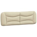 vidaXL Cadre de lit avec LED sans matelas Hvar crème 160x200 cm tissu