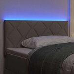 vidaXL Tête de lit avec des lumières à LED Réglable Taupe 100 cm tissu