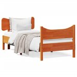 vidaXL Cadre de lit sans matelas cire marron 90x190 cm bois pin massif
