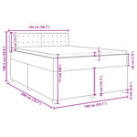 vidaXL Sommier à lattes de lit avec matelas Gris foncé 140x200cm Tissu