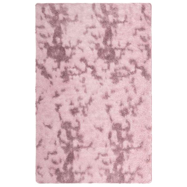 vidaXL Tapis Shaggy à poils longs NAVARRA rose poudré 130x200 cm