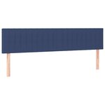 vidaXL Cadre de lit avec tête de lit bleu 120x190 cm tissu