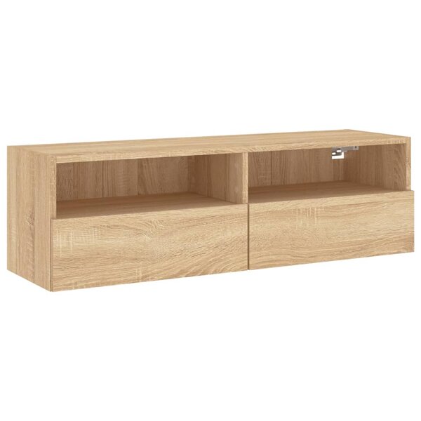 vidaXL Meuble TV mural chêne sonoma 100x30x30 cm bois d'ingénierie