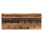vidaXL Porte-manteau mural avec étagère avec stockage Vieux bois 100 x 40 x 12 cm