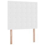vidaXL Lit de Rangement Blanc pur 90 x 190 cm Cuir synthétique