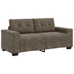 vidaXL Canapé deux places avec coussin Gris foncé Cuir artificiel