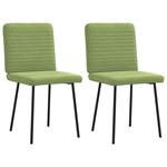 vidaXL Chaises à manger lot de 2 Vert clair Velours