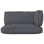 vidaXL Set de coussins de palette 3 Pièces Anthracite 120 x 80 x 12 cm