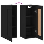 vidaXL Armoire murale noir 34 5x34x90 cm bois d'ingénierie