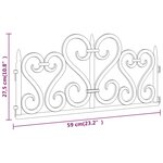 vidaXL Bordures de pelouse 17 Pièces Blanc 10 m PP