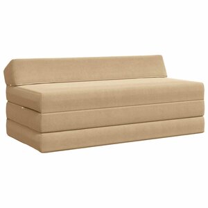 vidaXL Canapé-lit pliable Vert Gris 120 x 60 x 49 cm Tissu