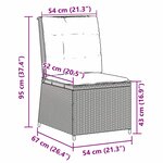 vidaXL Canapé de jardin avec coussin Marron Poly rotin