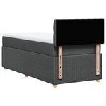 vidaXL Sommier à lattes de lit et matelas Gris foncé 90x190 cm Tissu