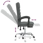 vidaXL Fauteuil de massage inclinable de bureau Gris foncé Tissu