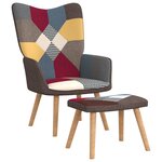 vidaXL Chaise de relaxation avec repose-pied Patchwork Tissu