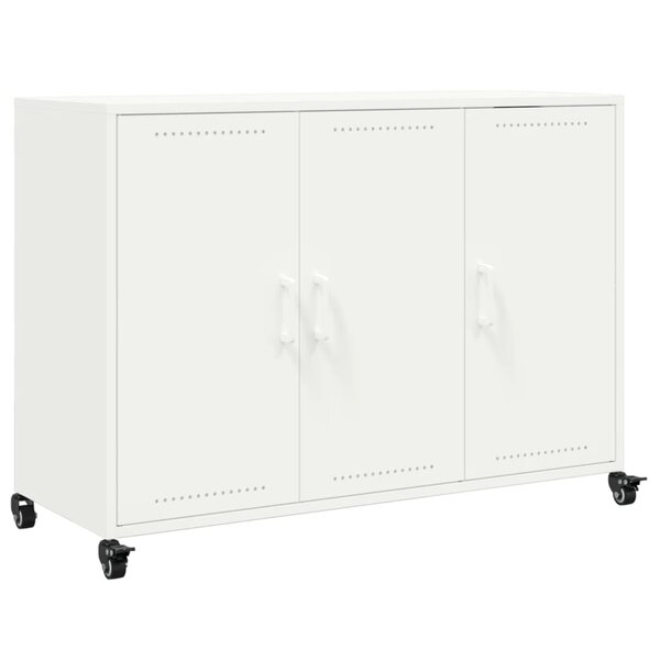 vidaXL Buffet blanc 100 5x39x72 cm acier