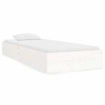 vidaXL Cadre de lit sans matelas blanc bois massif 75x190 cm