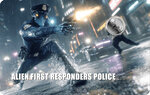 Pièce de monnaie en Platine 12 Dollars g 0.031 (1/1000 oz) Millésime 2026 Alien First Responders POLICE (PRÉCOMMANDE)