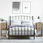 vidaXL Cabinet de chevet 2 Pièces chêne artisanal 32 x 42 x 70 cm