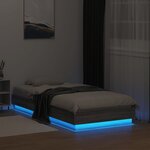 vidaXL Cadre de lit sans matelas avec lumières LED 75x190 cm