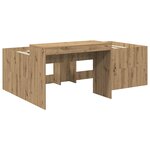 vidaXL Lit haut pour enfants avec bureau Chêne artisanal 80 x 200 cm