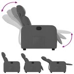 vidaXL Fauteuil inclinable Gris foncé Tissu