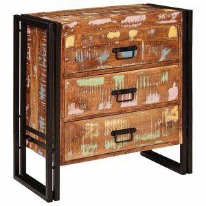 vidaXL Buffet avec tiroir Marron 66 x 33 x 70 cm Bois massif recyclé