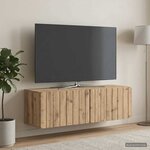vidaXL Meuble TV mural 98 x 31 x 30 cm Chêne artisanal