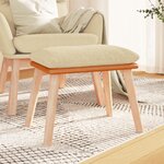 vidaXL Repose-pied Crème 45x29 5x35 cm Tissu et similicuir