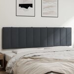 vidaXL Coussin de tête de lit gris foncé 180 cm velours