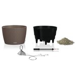 LECHUZA Jardinière suspendue NIDO Cottage 35 ALL-IN-ONE Marron sable