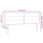 Tête de lit design lignes noir 140 cm en tissu