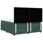 vidaXL Sommier à lattes de lit et matelas Vert foncé 180x200cm Velours