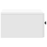 vidaXL Cabinet de chevet mural Blanc brillant 34 5 x 33 x 20 cm