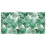 vidaXL Coussins de chaise Autre 2 Pièces Motif de feuille 100 x 50 x 3 cm