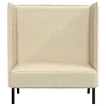 vidaXL Canapé à Haut Dossier Crème 109 x 56 x 121 cm tissu