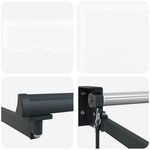 vidaXL Auvent Rétractable Blanc 500 × 300 cm Tissu et Métal