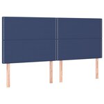 vidaXL Sommier à lattes de lit et matelas et LED Bleu 200x200 cm Tissu