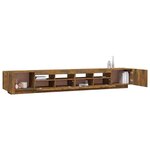 vidaXL Ensemble de meubles TV avec lumières LED 3 Pièces Chêne fumé