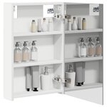 vidaXL Armoire Miroir de Salle de Bain Blanc 40 x 10 5 x 60 5 cm