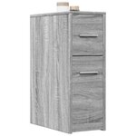 vidaXL Armoire de salle de bain étroite avec roulettes sonoma gris