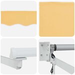 vidaXL Auvent rétractable électrique Sable 100  Polyester et Aluminium