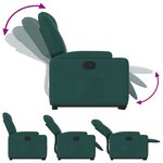 vidaXL Fauteuil inclinable vert foncé tissu