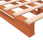 vidaXL Lit de palette cire marron 140x200 cm bois de pin massif