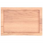 vidaXL Dessus de table marron clair bois chêne massif traité