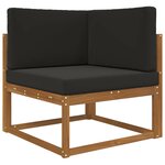 vidaXL Coussin de canapé d'extérieur 3 Pièces Noir Polyester